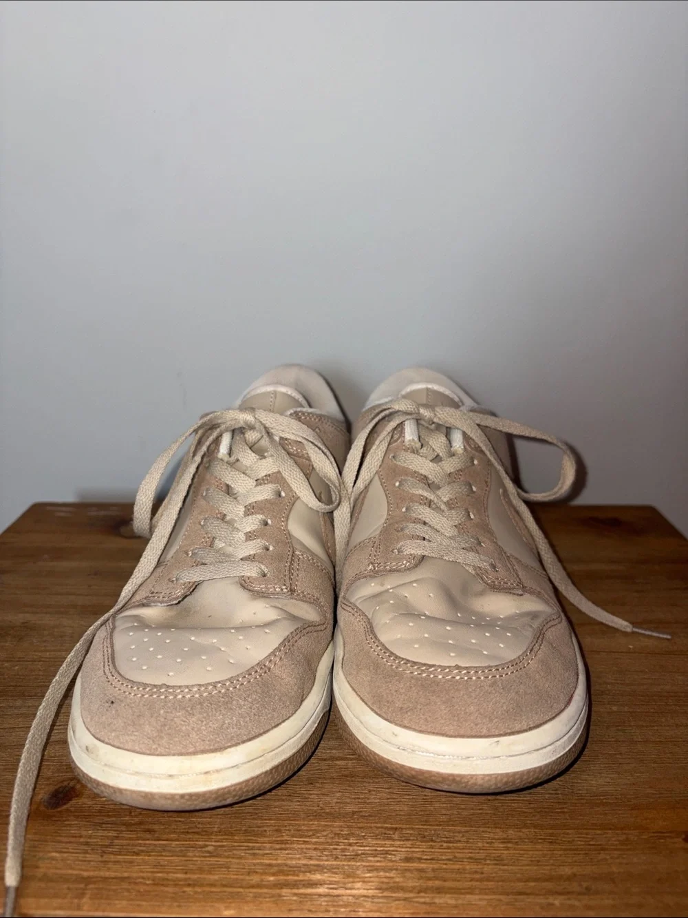 Nike Beige and Cream Low-Top Sneakers
